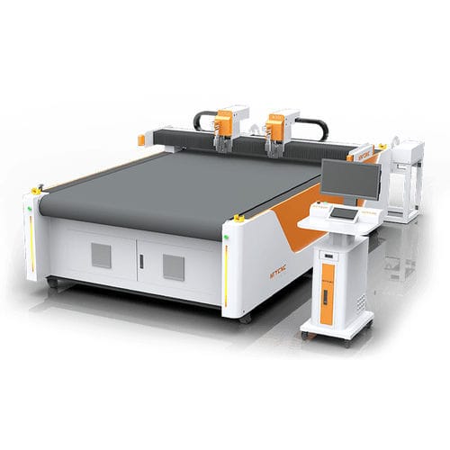 Máquina de corte com lâmina oscilante - HTY - Jinan Red Sun CNC Equipment Co., Ltd. - com saca-bocados / para tecidos / para junta de impermeabilização