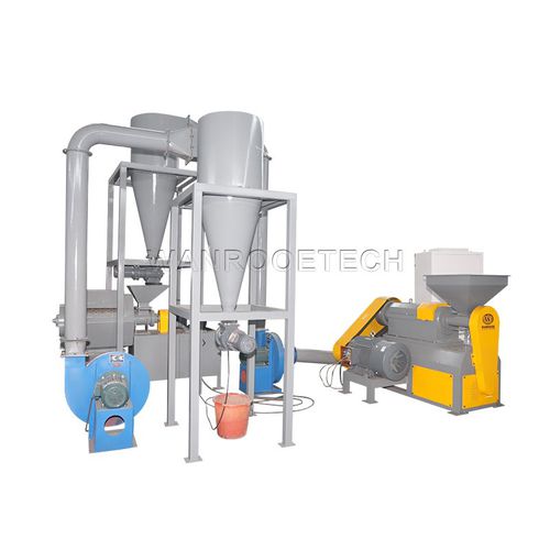 Moinho para pneus - PNRP series - WANROOE-TECH - para resíduos / tipo ciclone / vertical