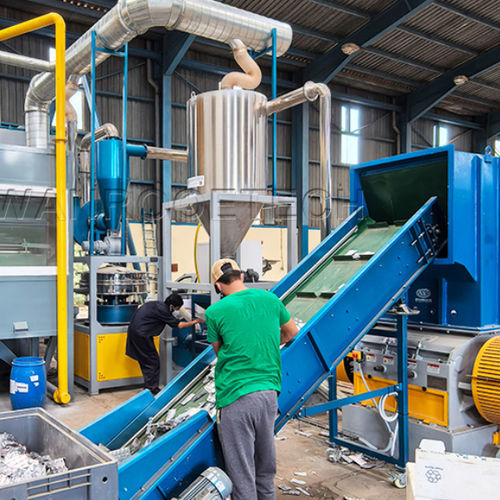 Linha de reciclagem de materiais plásticos - PNAS series - WANROOE-TECH - para alumínio / por trituração