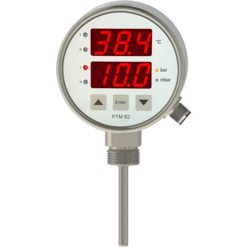 Manômetro com display LED - PTM82 - Nöding Messtechnik - em aço inoxidável / 4–20 mA / com saída analógica