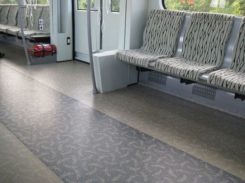 Revestimento de piso para trem em material compósito - TRAVELLER CLASSIC LN - Gerflor - de colar / autoadesivo / resistente ao deslizamento