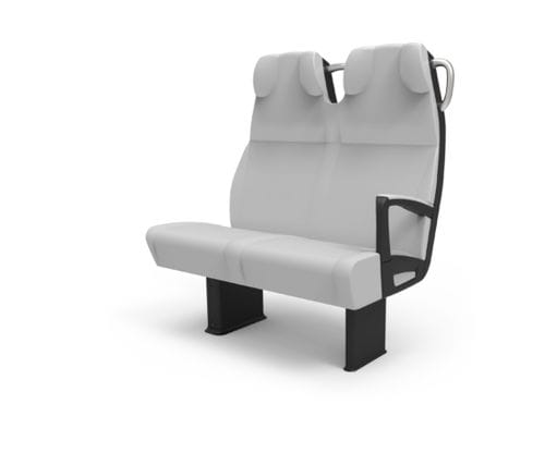 Assento de trem clássico - M9 - Khrome - para comboios suburbanos / em espuma / dobrável