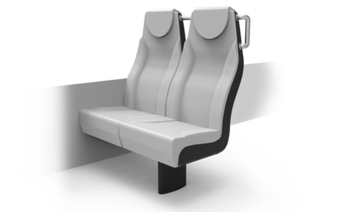 Assento de trem clássico - EXO-CRRC - Khrome - para comboios suburbanos / comboio com vários níveis / em espuma
