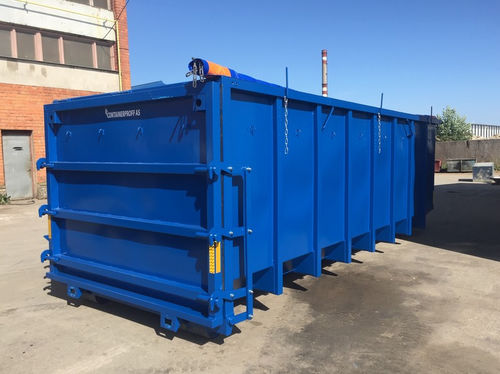 Contêiner de lixo em aço - LEAKPROOF - Ecopress group - de carga vertical / para resíduos urbanos / com fecho / trava