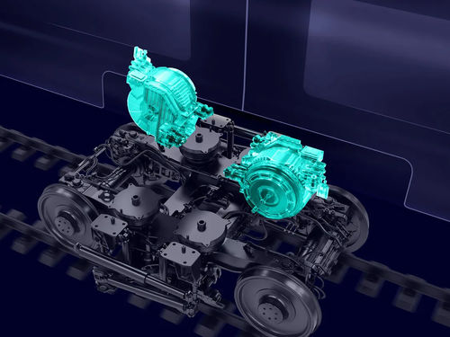 Motor de tração ferroviária assíncrono - MoComp  - Siemens Mobility - trifásico / autoventilado / suspenso pelo nariz