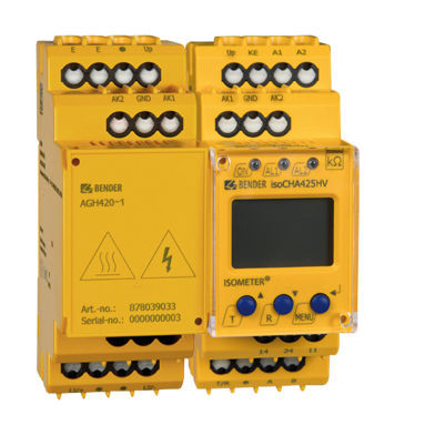 Dispositivo supervisor de isolamento CC - ISOMETER® isoCHA425HV - BENDER GmbH & Co KG - RS485 / ModBUS RTU
