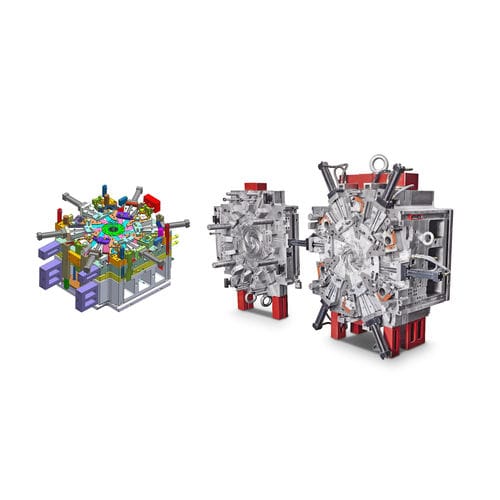 Molde para injeção de plástico de canais quentes - Shenzhen MJX Plastic Mold Co.,Ltd - para peças técnicas / para grandes séries / para aplicações industriais