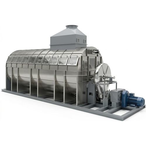 Secador de tambor rotativo - TC-TBD series - Teplocom Ltd. - contínuo / para granel / com trocador de calor