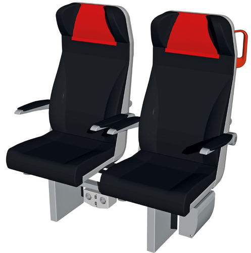 Assento de trem primeira classe - Rubin - ŽOS 4 TRAINS - em couro / simples