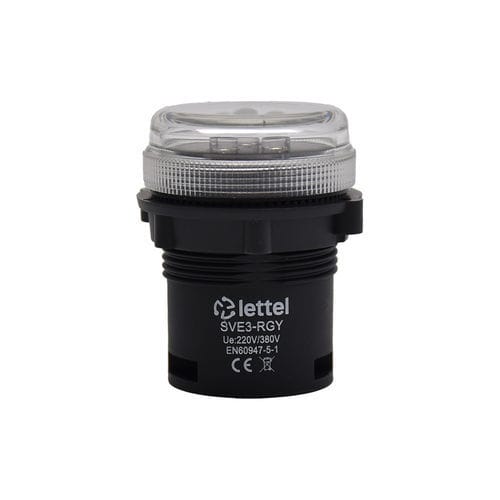 Indicador luminoso de LED - SVE3-RGY - Lettel - para montagem nivelada com superfície