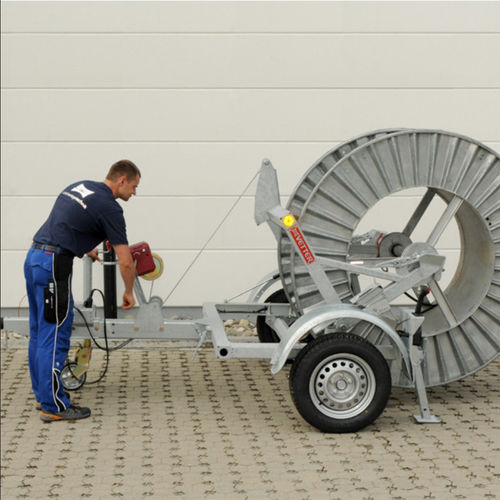 Carreta porta-bobinas - KVS 2000/80G - Vetter GmbH Kabelverlegetechnik - para equipamento industrial / com 2 eixos