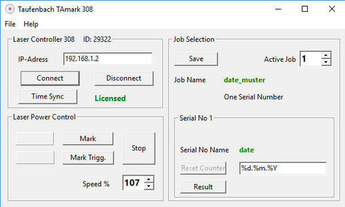 Software de controle - TAmark308 - Taufenbach GmbH - de visualização de dados / de contagem / para marcação