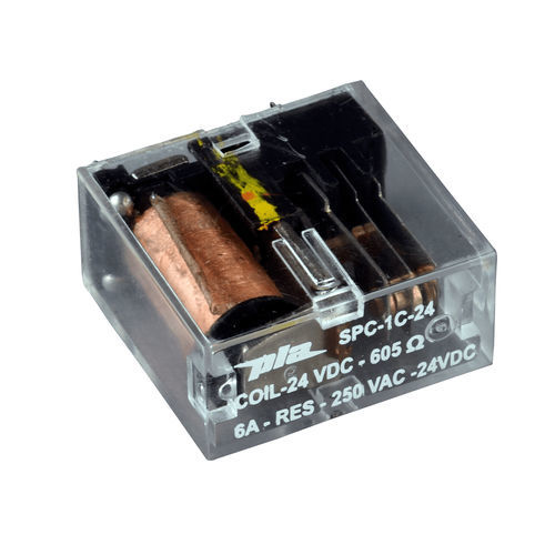 Relé eletromecânico CC - SPC - PLA Components - CA / 1 NA/NF / miniatura