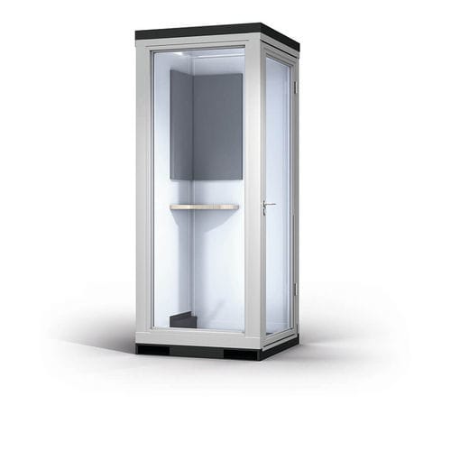 "sala dentro de sala" de 1 lugar - CoWoCube® - KLEUSBERG - com iluminação embutida / de 2 lugares / acústica
