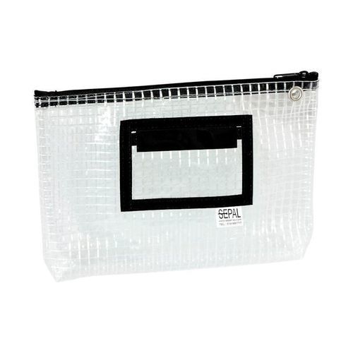 Saco para transporte de dinheiro - 63190CRIS - Sepal - com fecho zip / em PVC