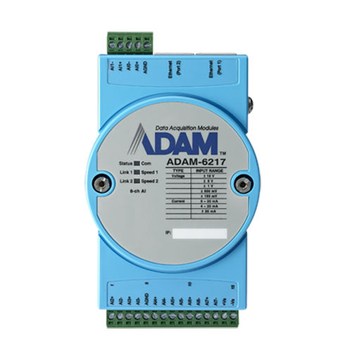 Módulo de entrada remoto - ADAM-6217 - ADVANTECH - analógico / Ethernet / Modbus TCP