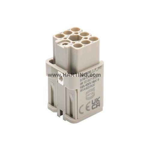 Conector modular de alimentação elétrica - Han Q7/0_I_F_PIT_0.14-1.5 - HARTING - de alimentação principal / retangular / fêmea