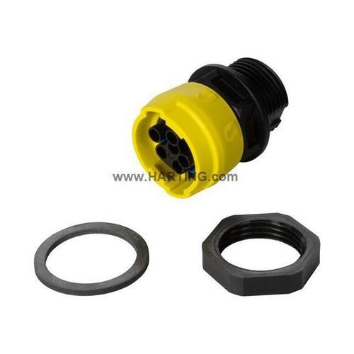Conexão passa-muro para painéis - S15_PFT_STR-FM_AC_F_CRT_w/o-contacts - HARTING - para painel frontal / multi-passagens / IP65