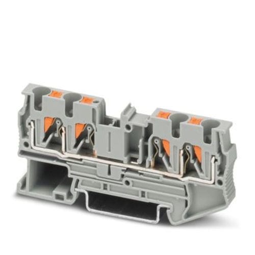 Borne de encaixe - PT 4-QUATTRO - PHOENIX CONTACT GmbH & Co. KG - push-in / de passagem / cinza