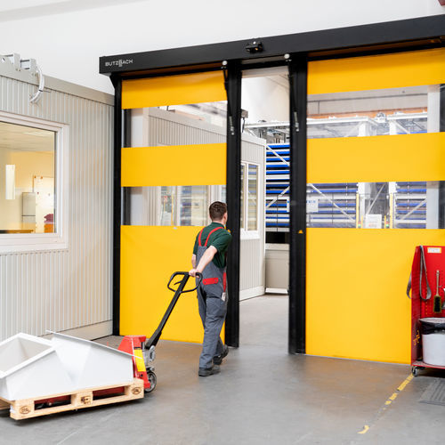Porta multilâminas - ECOSPRINT&reg; - Butzbach GmbH Industrietore - de enrolar horizontal / de pedestres / em aço inoxidável