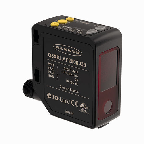 Sensor fotoelétrico difuso - Q5XKLAF2000-Q8 - TURCK - retangular / a laser / de plástico