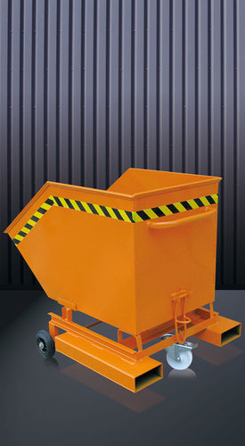 Caçamba basculante para empilhadeira - 2041 series - Eichinger Equipement - com rodas / aberta / de agregados