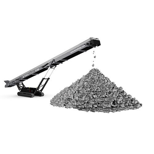 Transportador de esteira - TC-80 - TEREX Mobile Processing Equipment - inclinado / de descarga / móvel