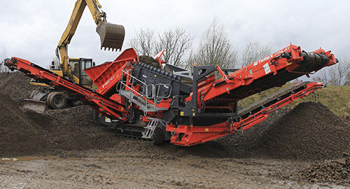 Peneira para construção civil - 873 Spaleck - TEREX Mobile Processing Equipment - para reciclagem / móvel / para produtos a granel