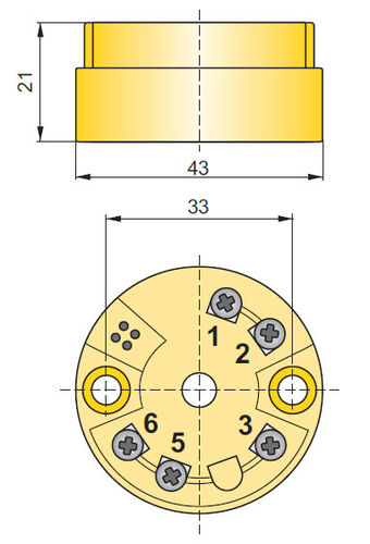 Transmissor de temperatura para montagem em cabeçote - AT-2 - APLISENS S.A. - Pt100 / 4–20 mA / programável