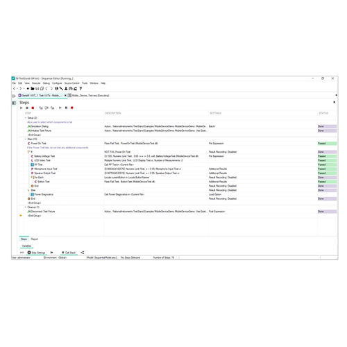Software de desenvolvimento - TestStand - NATIONAL INSTRUMENTS - para teste / de rastreamento / de processo