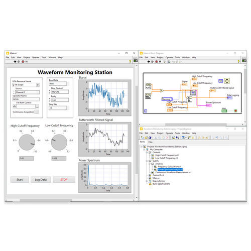 Software de programação - LabVIEW - NATIONAL INSTRUMENTS - de medição / de controle / de design