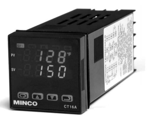 Controlador de temperatura digital - -212 °C ... +2 320 °C | CT16A - MINCO - PID / vários loops