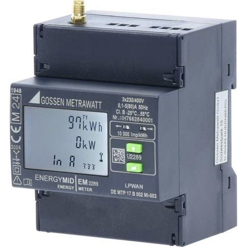Medidor de energia elétrica certificado MID - ENERGYMID LPWAN - GOSSEN METRAWATT GmbH - trifásico / para trilho DIN / MODBUS