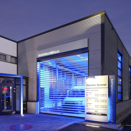 Porta de enrolar - RR3000 Vision - ASSA ABLOY Entrance Systems - em policarbonato / industrial / para ambiente externo