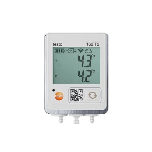 Registrador de dados de temperatura - 162 T2 - TESTO - em linha / NTC / com display
