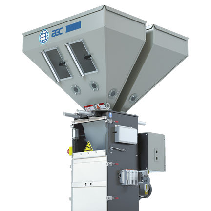 Dosador-misturador de granulados - BD series - AEC, Inc. - ACS Group - gravimétrico / para máquina injetora / para a indústria alimentícia