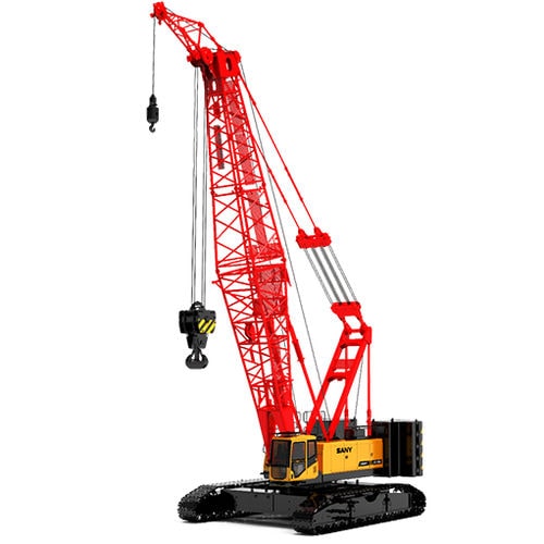 Guindaste de esteiras - SCC1350A - SANY - com lança / com lança treliçada / para obras