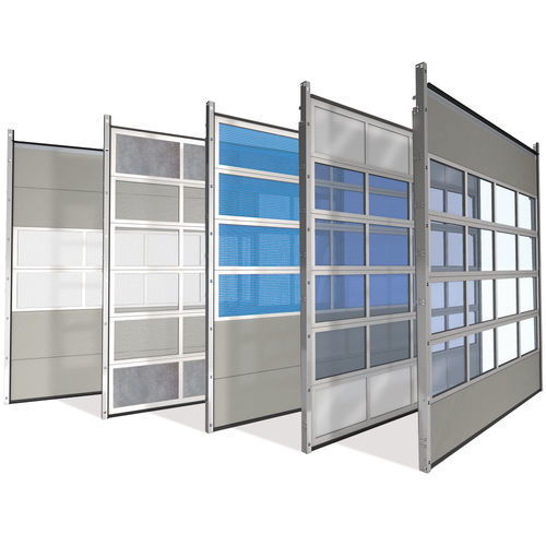 Porta seccionada - ALU 40 - Promstahl WorldWide - em material plástico / com vidro / industrial