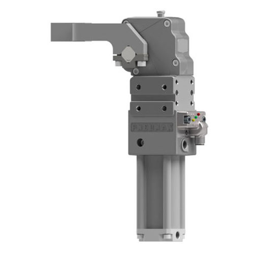 Unidade de fixação de acionamento pneumático - HE1 series - PNEUMAX - para usinagem / para peças a usinar / flangeada