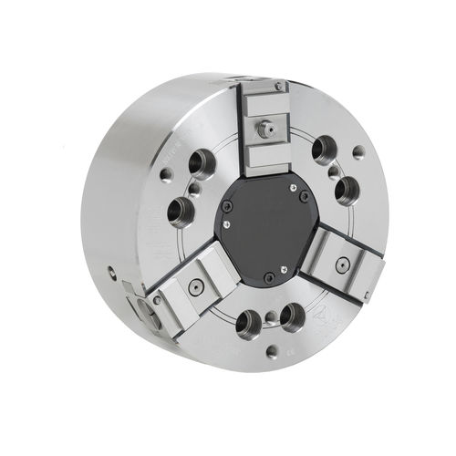 Placa de torno automática - Z/ZA series - MMK Matsumoto Europe - com 3 castanhas / com centro furado / plana