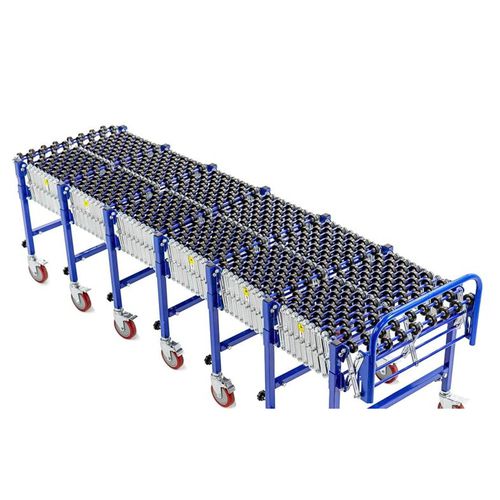 Transportador de roletes - flex wheel series - UNEX Manufacturing - flexível / telescópico / por gravidade