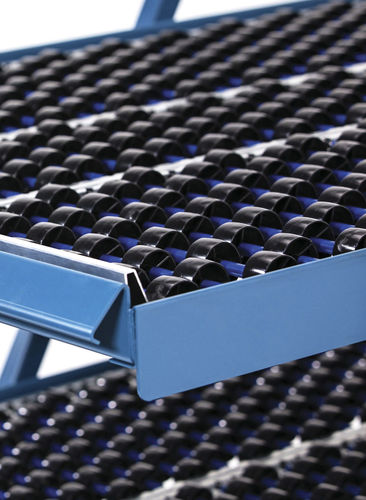 Sistema de armazenamento dinâmico - shelf track - UNEX Manufacturing - para cargas médias / para caixas