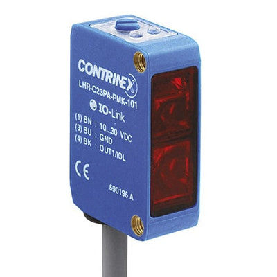 Sensor fotoelétrico com supressão de fundo - LHR-C23PA-PMK-101 - CONTRINEX - retangular / LED / compacto