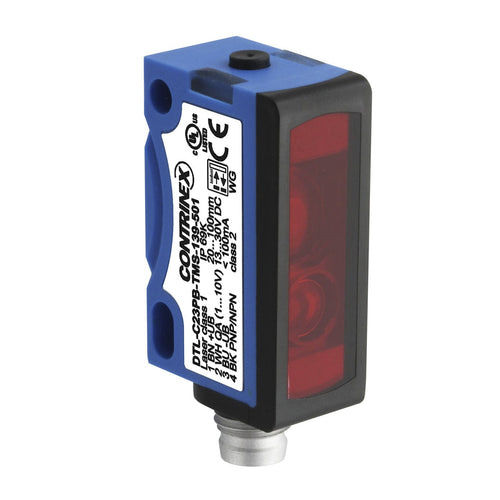 Sensor fotoelétrico difuso - DTL-C23PB-TMS-139-501 - CONTRINEX - retangular / a laser / compacto