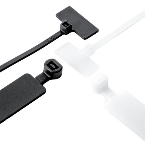 Abraçadeira de cabos com porta-etiquetas - FIND series - PANOZZO Srl - em nylon / com serrilhado externo