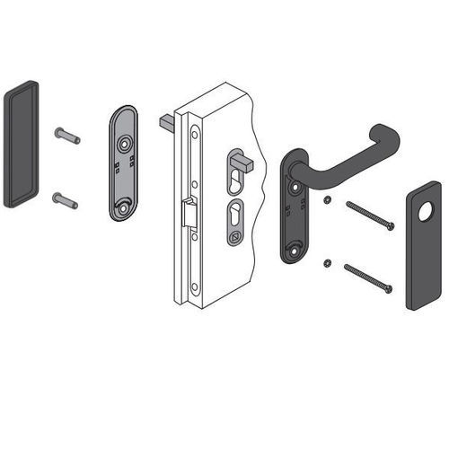 Puxador tubular - MANTF10 series - PANOZZO Srl - de emergência / em aço