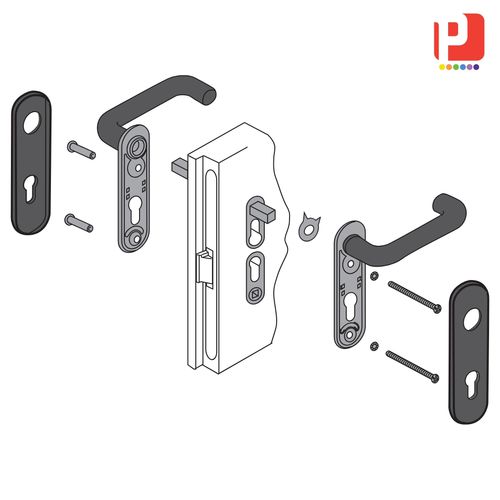 Puxador tubular - MANTFM-OV-N - PANOZZO Srl - em aço / de mola