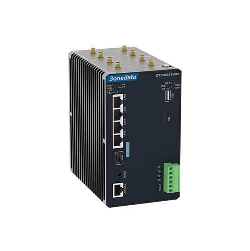 Switch de rede Gigabit Ethernet - ICPE2300 Series - 3onedata Co.,Ltd. - com conexão sem fio / 5G / para trilho DIN