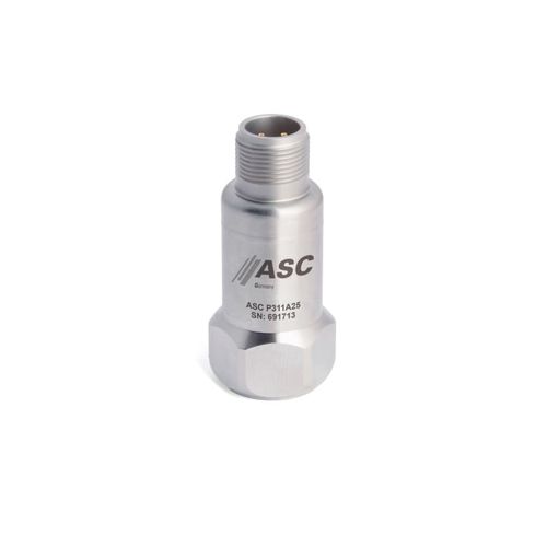 Acelerômetro de 1 eixo - ASC P311A25 - ASC - piezoelétrico / IEPE / elétrico