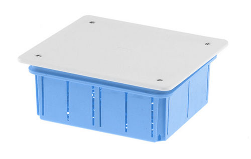 Caixa de passagem elétrica para montagem nivelada com superfície - 152 x 130 x 70 mm | GR11014  - GEROS - à prova de água / em material plástico / com opérculos pré-cortados